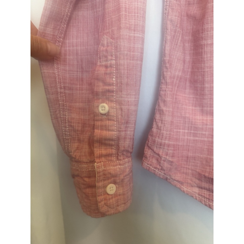 Marc Ecko Mens Gingham Plaid Button Up Dress Shirt Size M Nautical Preppy Cotton - Picture 5 of 10